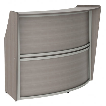 Curved Reception Desk with Counter, 72”W x 32”D x 46”H