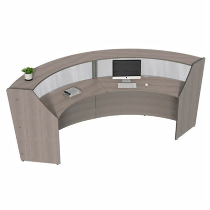 Curved Reception Desk Clear Panel, 2 Units