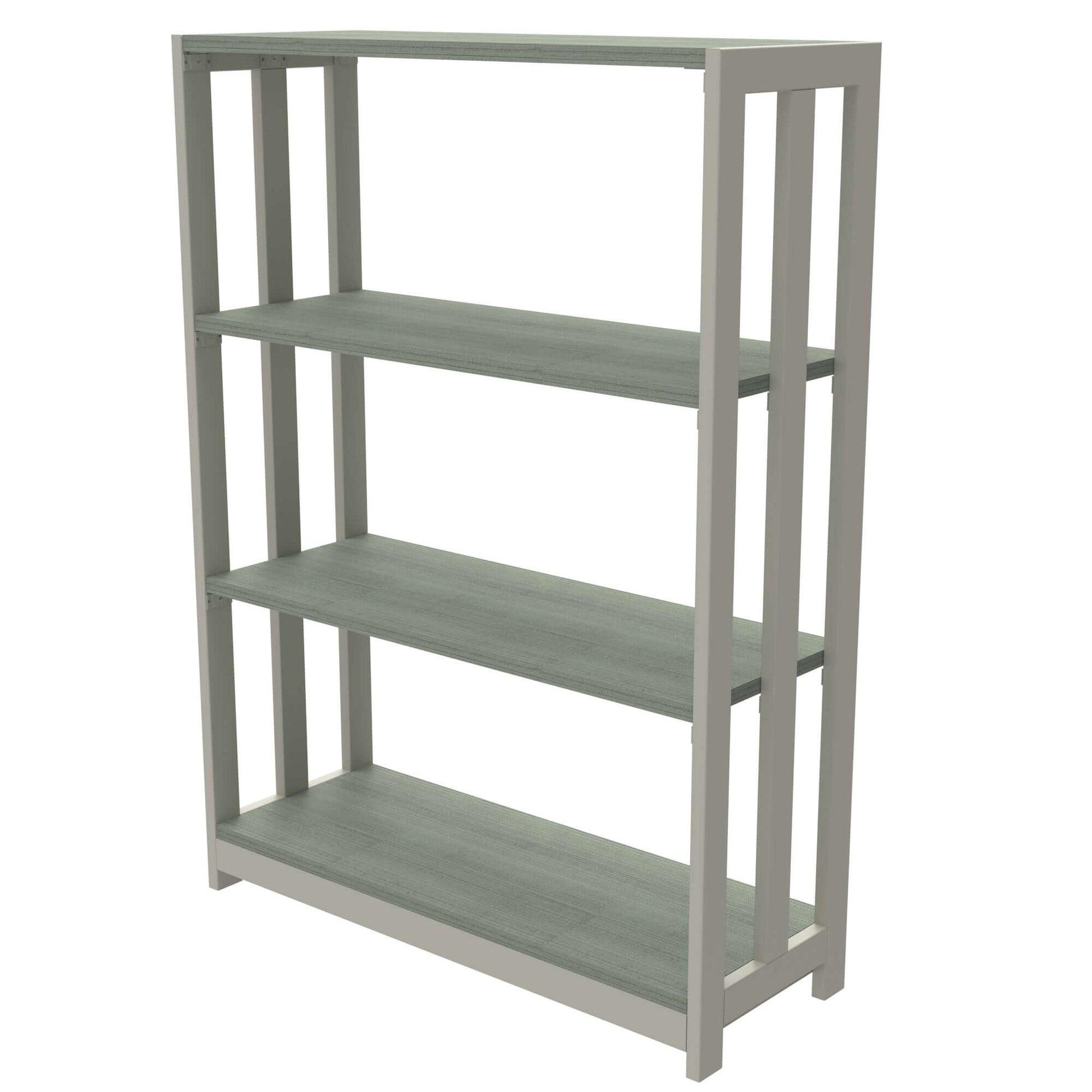 Trento Three-Tier Bookshelf, Bookcase Three-Shelf, 31.5″x12″x43″H