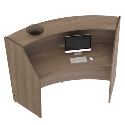 Curved Reception Desk with Counter, 72”W x 32”D x 46”H