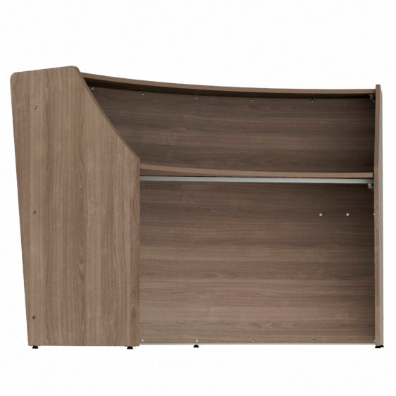 Curved Reception Desk with Counter, 72”W x 32”D x 46”H