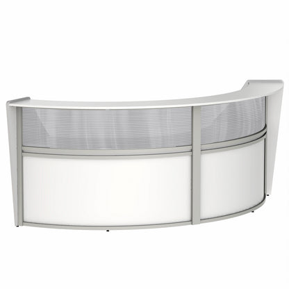 Curved Reception Desk Clear Panel, 2 Units