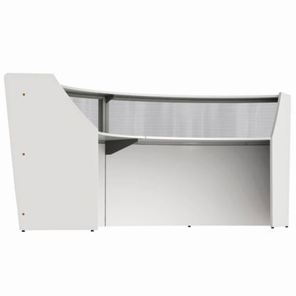 Curved Reception Desk Clear Panel, 2 Units