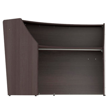 Curved Reception Desk with Counter, 72”W x 32”D x 46”H