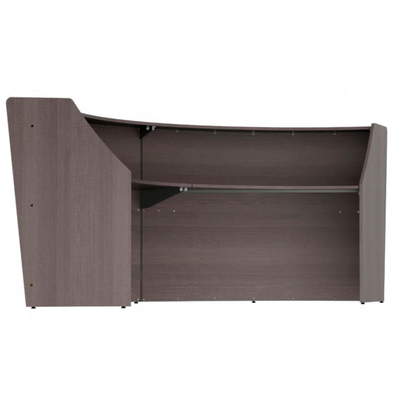 Curved Reception Desk with Counter, 2 Units, 124”W x 49”D