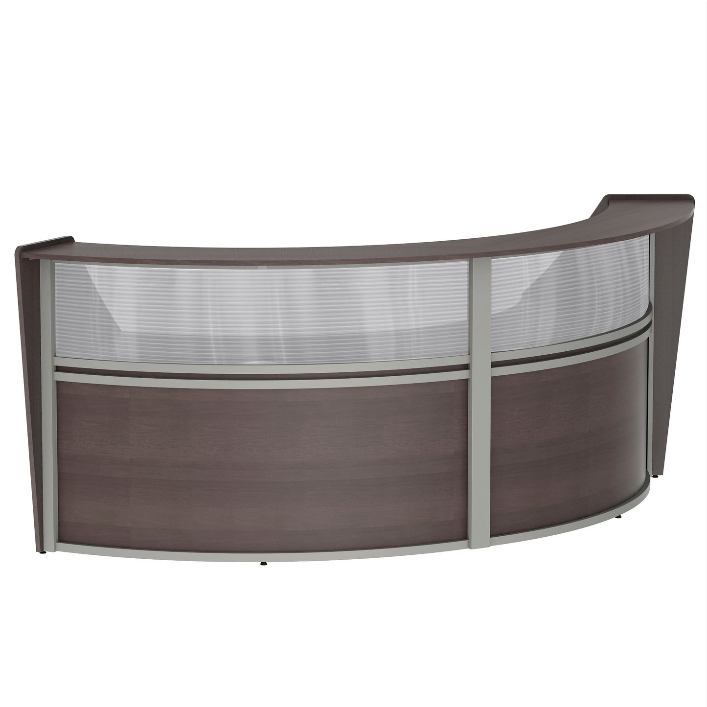 Curved Reception Desk Clear Panel, 2 Units