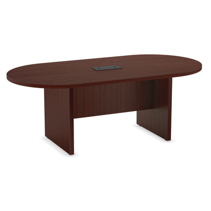 OfficeSource | OS Conference Tables | Racetrack Conference Table with Slab Base - 8'