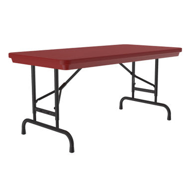 OfficeSource | Colorful Blow Mold Folding Tables | Adjustable Height Blow Mold Table