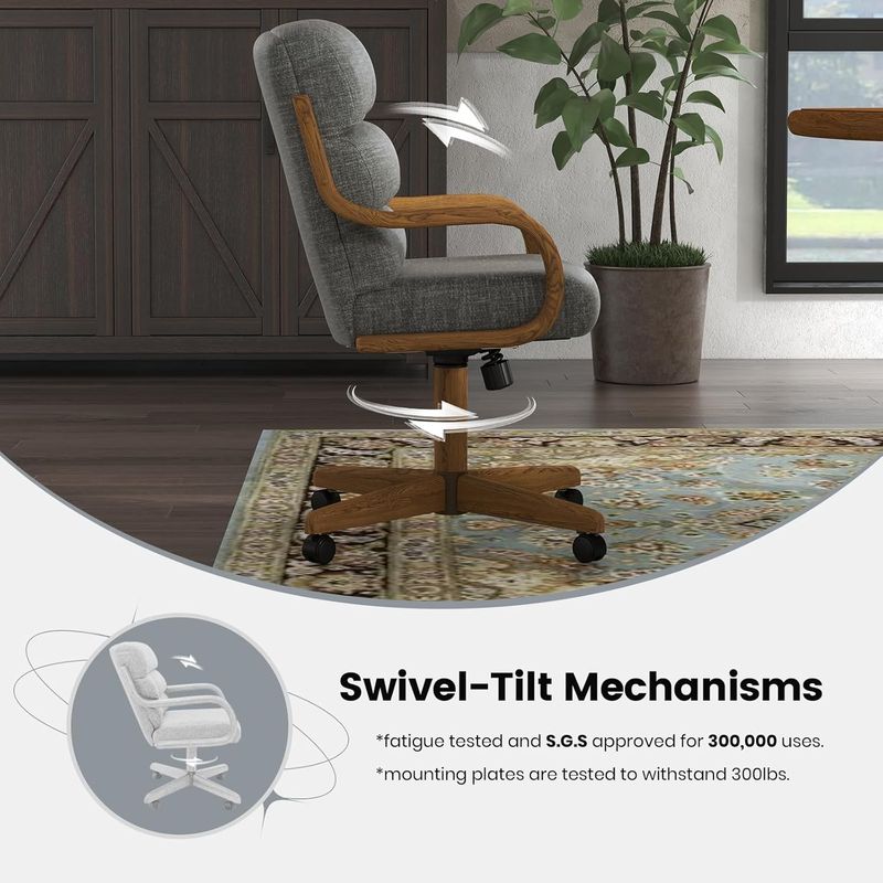 Chromcraft Douglas D9550 Casual Dining Chair Caster Swivel Tilt Fabric Dinning Chair with ASH farbic