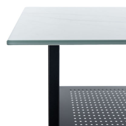 Xyla 3 Shelf Glass Top Desk