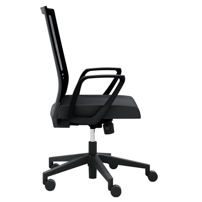 OfficeSource | Oslo | Mid-Back Mesh Conference Chair with Fixed Arms