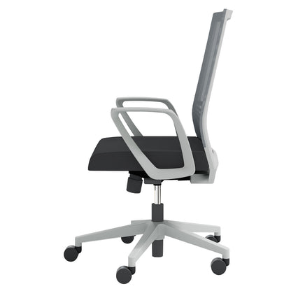 OfficeSource | Oslo | Mid-Back Mesh Conference Chair with Fixed Arms