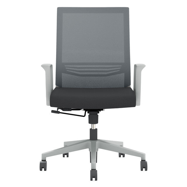 OfficeSource | Oslo | Mid-Back Mesh Conference Chair with Fixed Arms