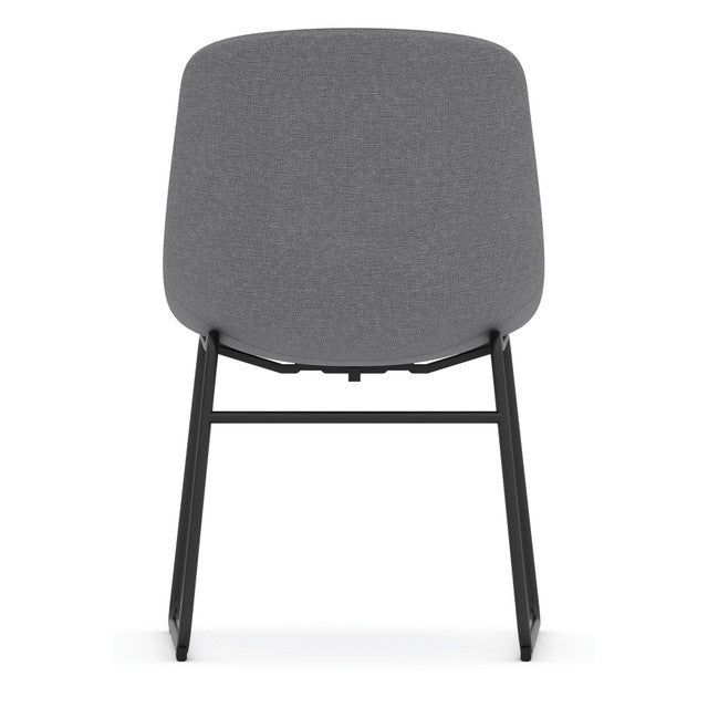 OfficeSource | Willow | Mid Back Guest Chair with Black Sled Base