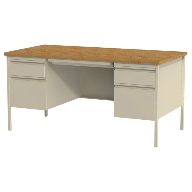 OfficeSource | Raleigh Collection | Double Pedestal Desk - 60'' x 30''