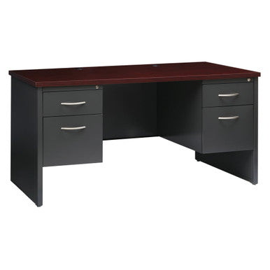 OfficeSource Bedford Collection Double Pedestal Credenza