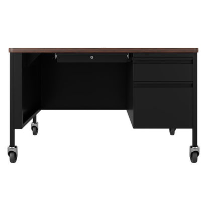 OfficeSource Whitley Collection Right Hand, Single Pedestal Desk with T-Mold Top - 48''W x 30''D