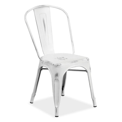 OfficeSource | In-Or-Out | Indoor/Outdoor Distressed Dining Stack Chair