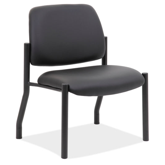 OfficeSource | Big & Tall | Armless Guest Chair with Black Frame - 23''W