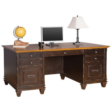 OfficeSource Refined Collection Double Pedestal Desk