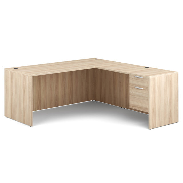 OfficeSource | OS Laminate Collection | Single 3/4 Pedestal ''L'' Desk - 71'' x 30''