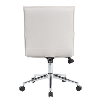 OfficeSource | Ridge | Executive Mid Back Armless, Ribbed Back Task Chair w/Chrome Base