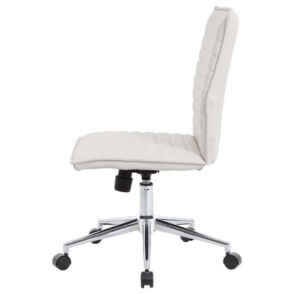 OfficeSource | Ridge | Executive Mid Back Armless, Ribbed Back Task Chair w/Chrome Base