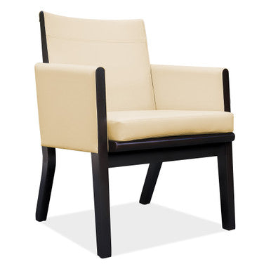 OfficeSource | Society | Guest Chair with Espresso Wood Frame