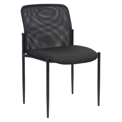 OfficeSource | Crossway | Armless Side Chair with Black Frame - Fabric