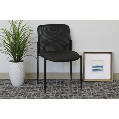 OfficeSource | Crossway | Armless Side Chair with Black Frame - Fabric