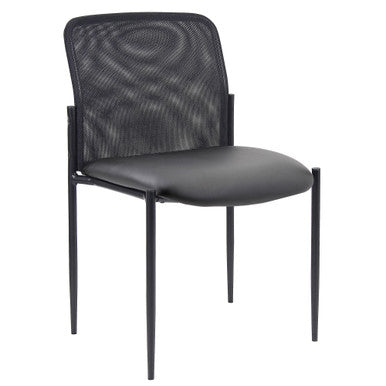 OfficeSource | Crossway | Armless Side Chair with Black Frame - Vinyl