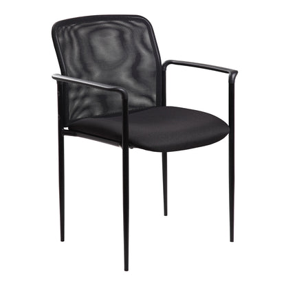 OfficeSource | Crossway | Side Chair with Black Frame - Fabric