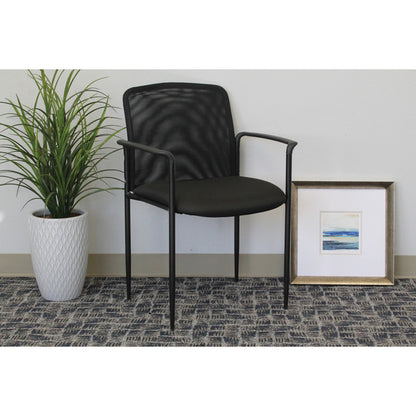 OfficeSource | Crossway | Side Chair with Black Frame - Fabric