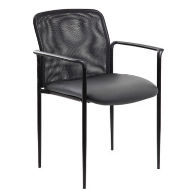 OfficeSource | Crossway | Side Chair with Arms & Black Frame