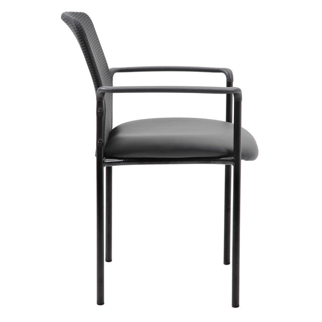 OfficeSource | Crossway | Side Chair with Arms & Black Frame