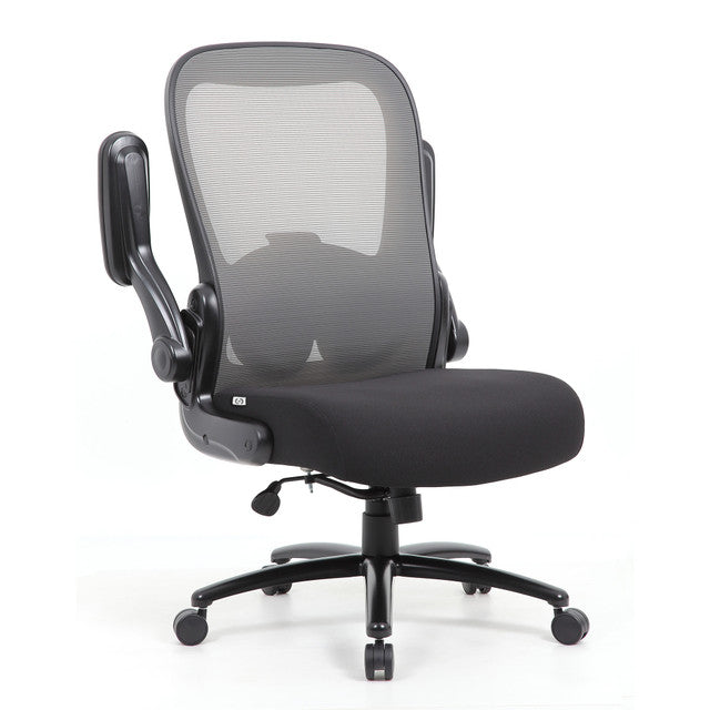 OfficeSource | Ryde | Big & Tall High Back Mesh Task Chair with Flip Arm