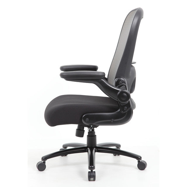 OfficeSource | Ryde | Big & Tall High Back Mesh Task Chair with Flip Arm