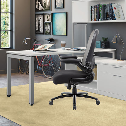 OfficeSource | Ryde | Big & Tall High Back Mesh Task Chair with Flip Arm