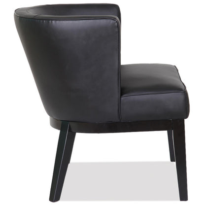 OfficeSource | Bowery | Barrel Back Arm Chair with Black Wood Legs