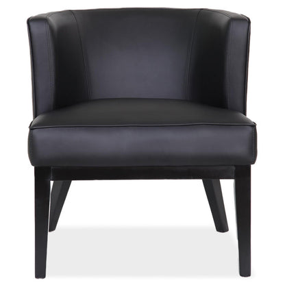 OfficeSource | Bowery | Barrel Back Arm Chair with Black Wood Legs