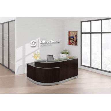 OfficeSource | Cosmo Collection | L Shape Reception Typical