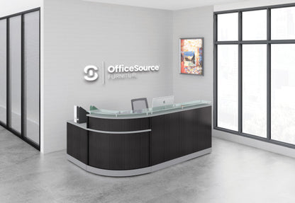 OfficeSource | Cosmo Collection | L Shape Reception Typical