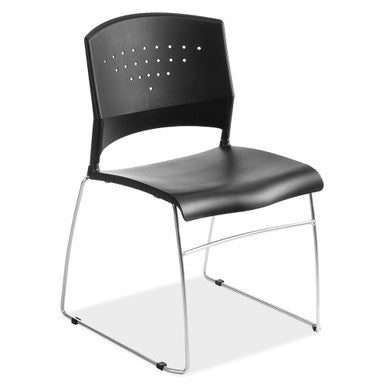 OfficeSource | Tower | Stackable Side Chair with Chrome Frame