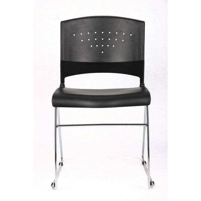 OfficeSource | Tower | Stackable Side Chair with Chrome Frame