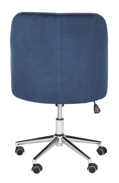 Evelynn Tufted Velvet Chrome Leg Swivel Office Chair