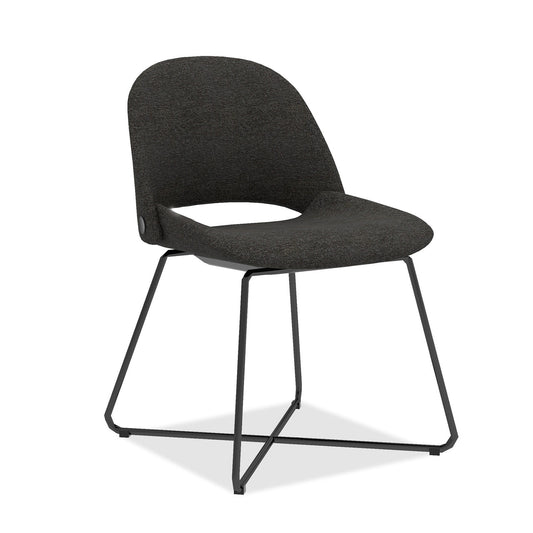 OfficeSource | Jola | Fabric Guest Chair with Black Metal Base - Set of 2