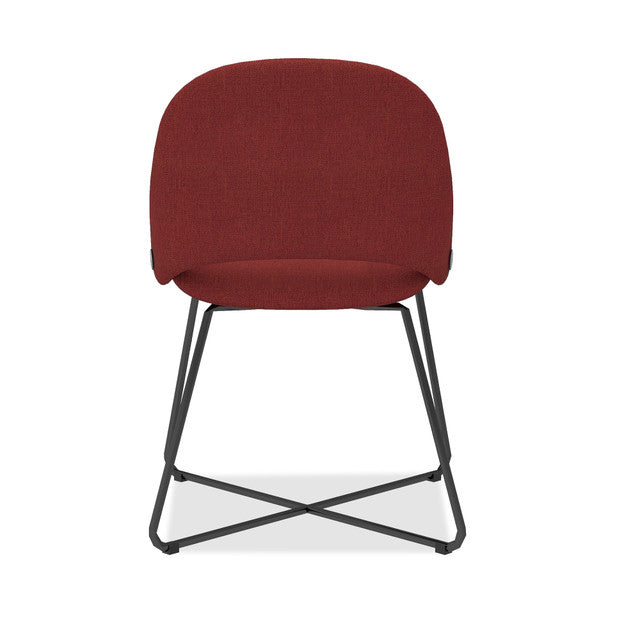 OfficeSource | Jola | Fabric Guest Chair with Black Metal Base - Set of 2