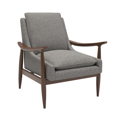 OfficeSource Mira Wood Arm Upholstered Lounge Chair