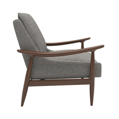 OfficeSource Mira Wood Arm Upholstered Lounge Chair