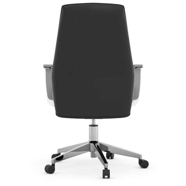 OfficeSource | Empire Collection | Executive Leather Mid Back with Chrome Frame